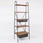 Etagère à tiroirs en fer et bois de sapin