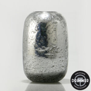 Vase en verre argenté Ht 25 cm