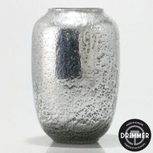 Vase en verre argenté Ht 30 cm