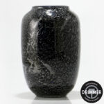 Vase en verre noir Ht 30 cm