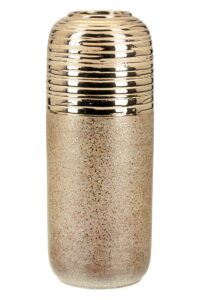 Vase céramique décor doré Ht 25 cm