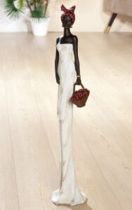 Statue résine africaine Ht 82 cm