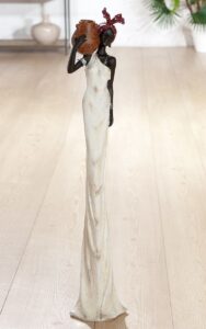 Statue résine africaine Ht 78 cm