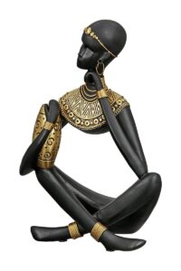 Statue résine africaine Ht 26 cm