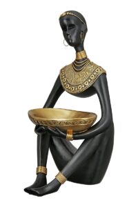 Statue résine africaine Ht 104 cm