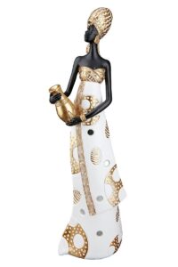 Statue femme africaine Ht 32 cm