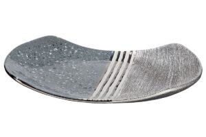 Coupe céramique grise, argentée et chrome