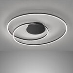 Plafonnier LED métal noir