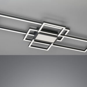 Plafonnier LED métal noir