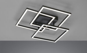 Plafonnier LED métal noir