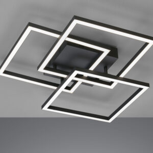 Plafonnier LED métal noir