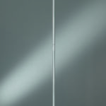 Lampadaire LED métal nickel