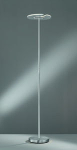 Lampadaire LED métal nickel