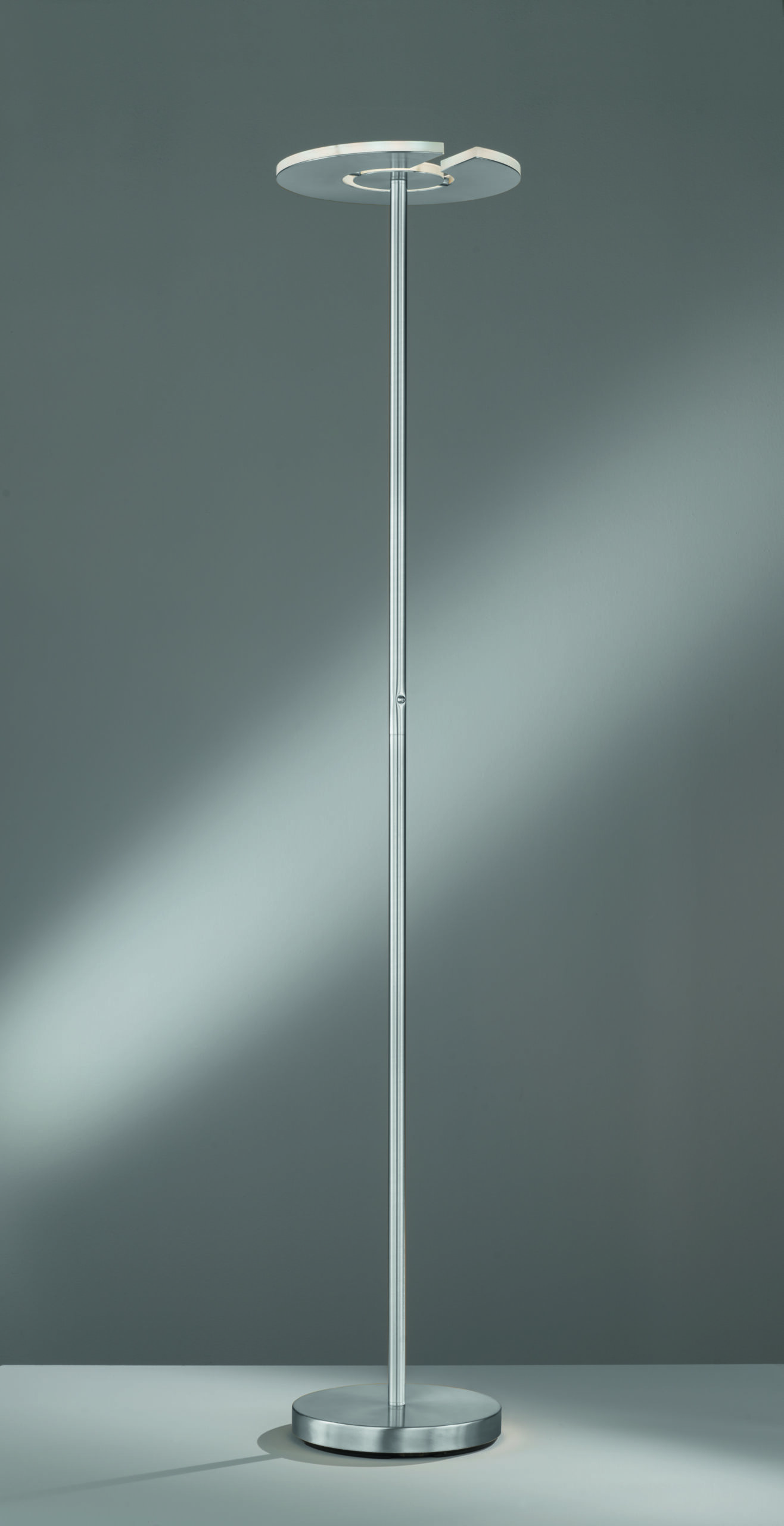 Lampadaire LED métal nickel