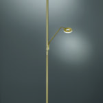 Lampadaire LED avec liseuse métal doré