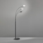 Lampadaire LED métal noir
