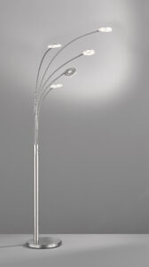 Lampadaire LED métal nickel