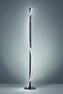 Lampadaire LED métal noir