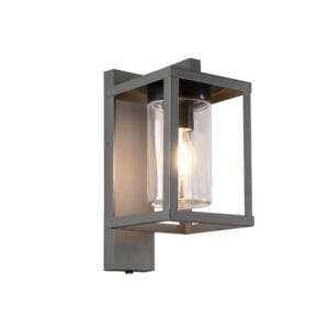 Applique extérieure LED anthracite verre clair
