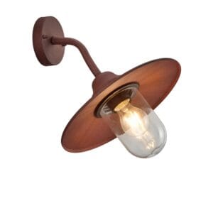 Applique extérieure rouille verre clair