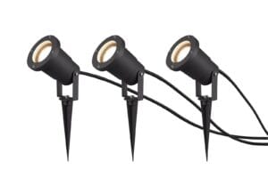 kit 3 spots à piquer extérieur anthracite