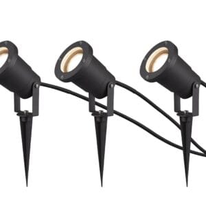 kit 3 spots à piquer extérieur anthracite