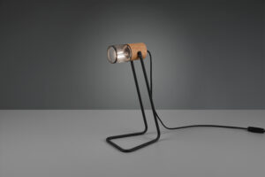 Lampe bois et métal E27
