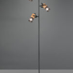 Lampadaire 3 spots bois et métal E14