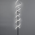 Lampadaire LED noir et argenté