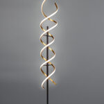 Lampadaire LED noir et doré