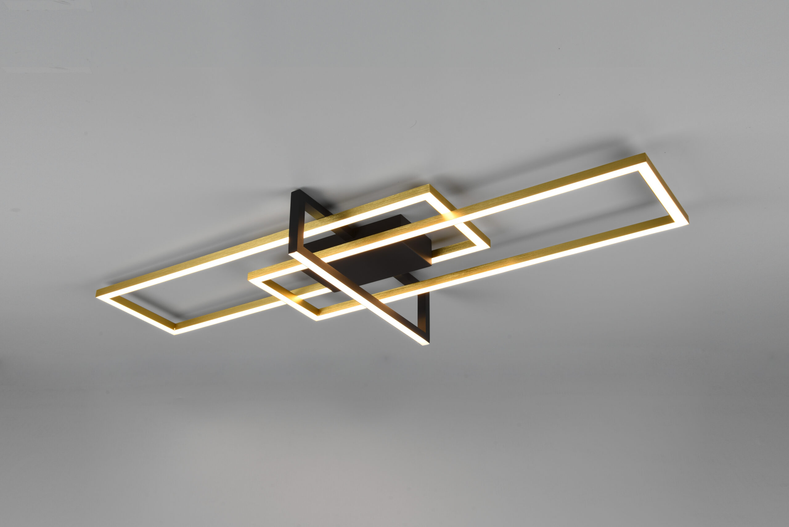 Plafonnier LED noir et doré