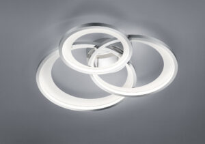 Plafonnier LED chrome/argent
