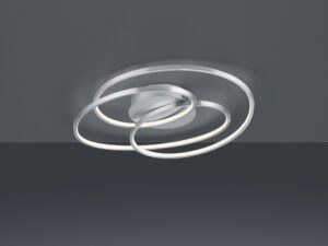 Plafonnier LED nickel mat