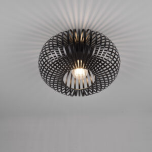 Plafonnier métal noir E27