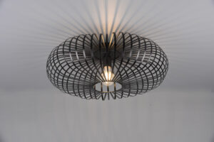 Plafonnier métal noir E27