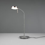 Lampe de bureau LED métal nickel mat