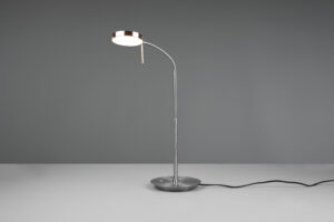 Lampe de bureau LED métal nickel mat