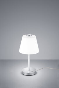 Lampe à poser LED métal chrome