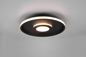 Plafonnier de salle de bain LED métal noir