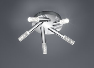 Plafonnier de salle de bain LED métal chrome