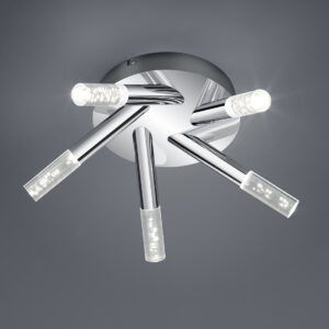 Plafonnier de salle de bain LED métal chrome