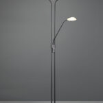 Lampadaire LED avec liseuse métal noir