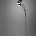 Lampadaire arc en métal noir