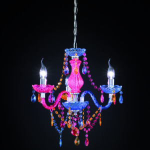 Lustre à pampilles en plastique multicolor