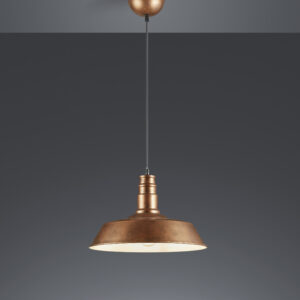 Suspension en métal cuivre patiné