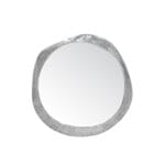 Miroir décoratif en métal argent vieilli 57x56 cm