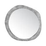 Miroir décoratif en métal argent vieilli 88x90 cm