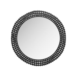 Miroir rond métal noir D76 cm