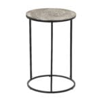 Sellette métal noir aluminium argenté 41x61 cm