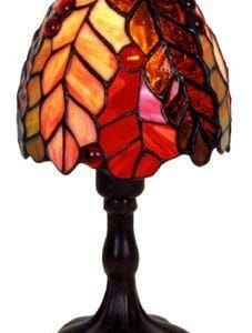 Petite lampe TIFFANY au décor végétal